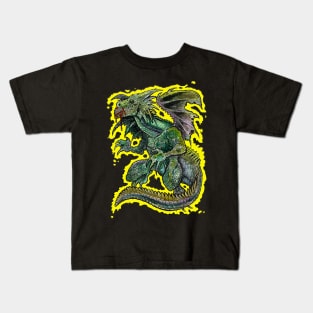 Zombie Fire Dragon Kids T-Shirt